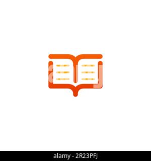 T Book Logo Design. Book vector Illustration. Education Logo Stock Vector