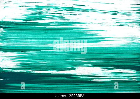 Abstract white and green background painted with watercolor Stock Photo