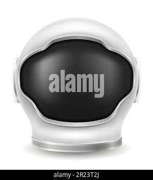 space astronaut helmet for spaceship flight vector illustration isolated on white background Stock Vector