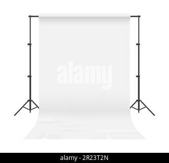 background in a photo studio on tripods indoors vector illustration Stock Vector