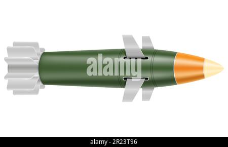long range ballistic military missile vector illustration isolated on white background Stock Vector