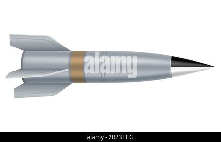 long range ballistic military missile vector illustration isolated on white background Stock Vector