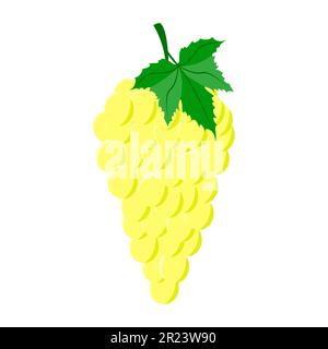grape berry food flat icon vector illustration isolated on white background Stock Vector