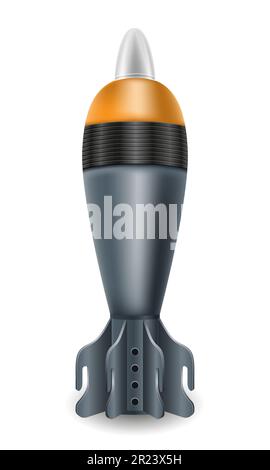 mortar military mine bomb vector illustration isolated on white background Stock Vector