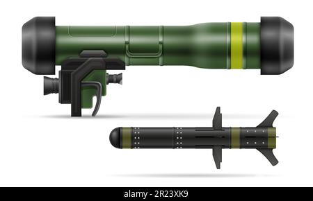 hand portable missile system vector illustration isolated on white background Stock Vector