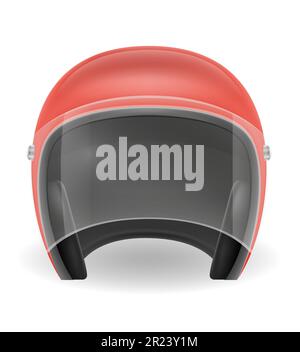 old motorcyclist helmet for driving a motorbike vector illustration isolated on white background Stock Vector