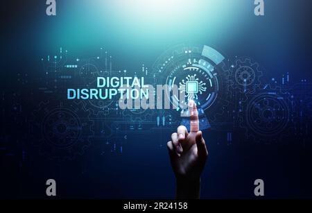 Digital disruption transformation digitalization innovation technology business concept. Stock Photo
