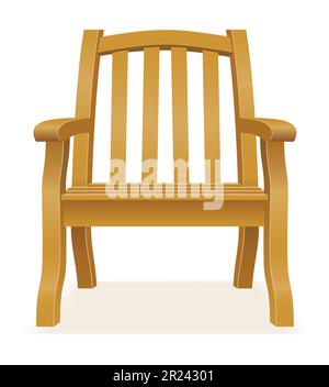 wooden chair vector illustration isolated on white background Stock Vector