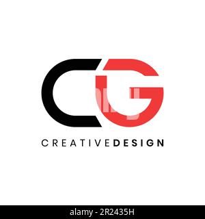 Modern letter CG logo design vector illustration Stock Vector