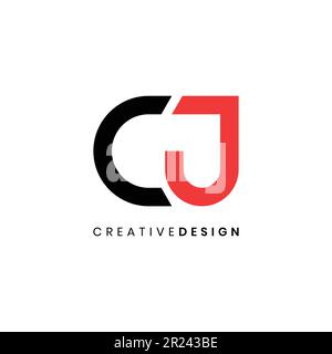 Modern simple letter CJ logo design vector illustration Stock Vector