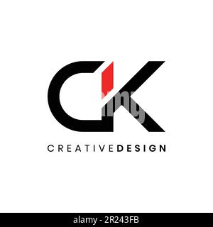 Creative modern simple initial CK logo design vector Stock Vector