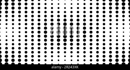 Poka dots halftone seamless pattern. Abstract graphic vector background with polka circles. Fun wallpaper with monochrome confetti. Modern simple geom Stock Vector