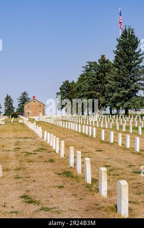 Little Bighorn Battlefield National Monument in Montana Stock Photo