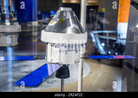 Huntsville USA 10th Feb 2023: the model of Orion (officially Orion Multi-Purpose Crew Vehicle or Orion MPCV)  in U.S. Space Rocket Center. a partially Stock Photo