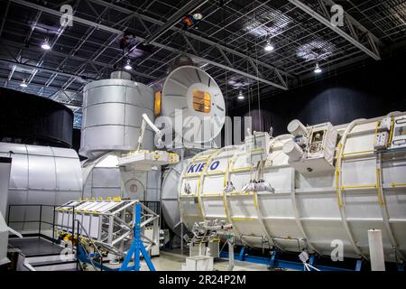 Huntsville USA 10th Feb 2023: the training facitlity for children in U.S. Space Rocket Center. a museum showcasing rockets, achievements, and artifact Stock Photo