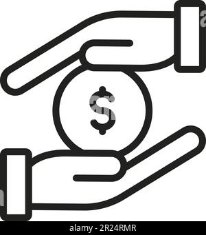 Loan icon vector image. Suitable for mobile application web application and print media. Stock Vector