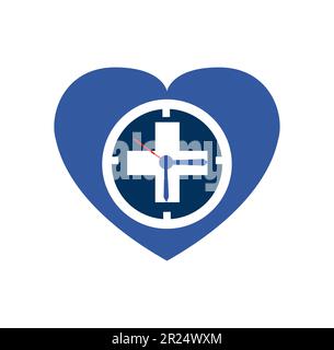 Time Medical Logo Icon Design template vector medical time logo Stock Vector