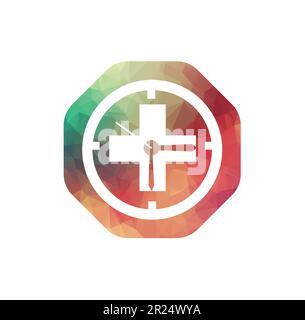 Time Medical Logo Icon Design template vector medical time logo Stock Vector