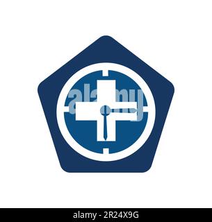 Time Medical Logo Icon Design template vector medical time logo Stock Vector