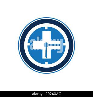 Time Medical Logo Icon Design template vector medical time logo Stock Vector