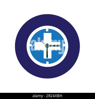 Time Medical Logo Icon Design template vector medical time logo Stock Vector