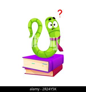 Cartoon Caterpillar Book Worm Stock Vector Image & Art - Alamy