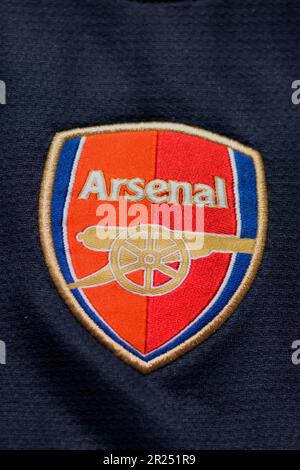Arsenal Fc Ribbon Arsenal Football club badge on shirt Stock Photo - Alamy