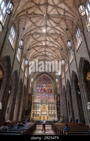 Trinity Church is an historic landmark in Lower Manhattan, New York City, USA  2023 Stock Photo