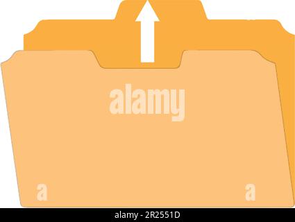 File Jacket With Up Arrow Icon Stock Vector