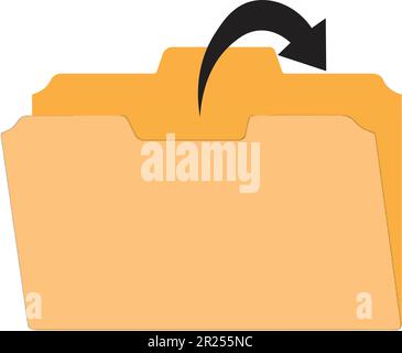 Open File Jacket With Transfer Out Arrow Stock Vector