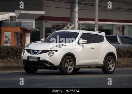 Chiangmai, Thailand -   February 28 2023: Private car, Nissan Juke. On road no.1001, 8 km from Chiangmai city. Stock Photo