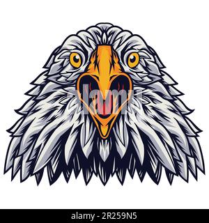Eagle head, hand drawn, vector illustration. Stock Vector