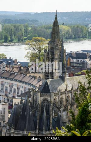 Church of Caudebec in the Boucles de Seine || Eglise de Caudebec  dans les boucles de Seine Stock Photo