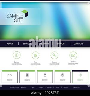 Website Design for Your Business with Abstract Image Background Stock Vector