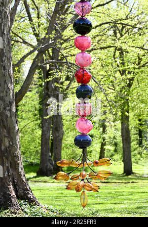 Borgholm, Sweden. 17th May, 2023. Ellen Ehk Åkesson's glass work ”Straw for Alice”. Inauguration of a jubilee exhibition of glass art by the Kosta Boda glassworks at Solliden Palace on Öland, Sweden 17 May 2023. The art glass exhibition is shown outdoors in the English Park, which is part of Solliden's Palace Park. The glass sculptures, which have been created by five artists, will be on public display in the park during the 2023 summer season. Photo: Jonas Ekströmer/TT/code 10030 Credit: TT News Agency/Alamy Live News Stock Photo