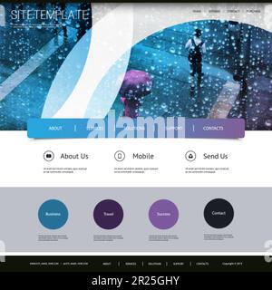 One Page Website Template Stock Vector