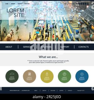 Website Design for Your Business with Walkway Header Background Stock Vector