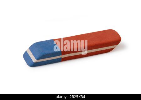 Student eraser closeup isolated on white background Stock Photo