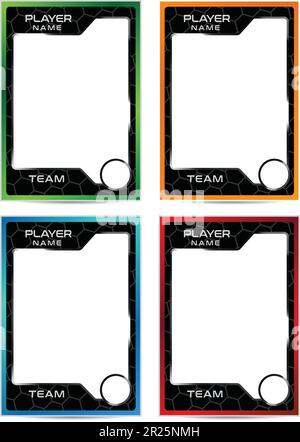 Hockey Player Trading Card Frame Border Template Design Flyer Stock  Illustration - Download Image Now - iStock