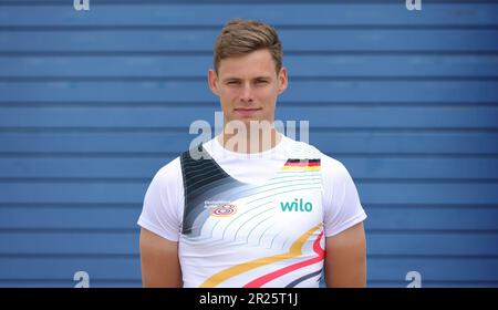 Dortmund, Deutschland. 17th May, 2023. firo: May 17th, 2023, rowing, Team Germany eighth 2023, eighth, introduction, presentation on the Dortmund-Ems Canal, position 8, batter Germany eighth, Marc KAMMANN, portrait Credit: dpa/Alamy Live News Stock Photo