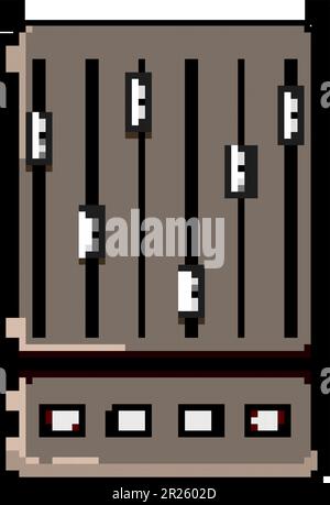 mixing audio mixer game pixel art vector illustration Stock Vector ...