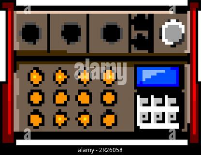 mixing audio mixer game pixel art vector illustration Stock Vector ...