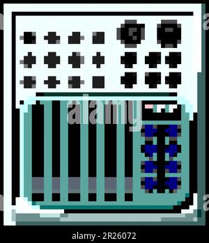 mixing audio mixer game pixel art vector illustration Stock Vector ...