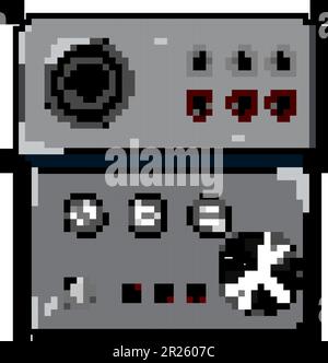 mixing audio mixer game pixel art vector illustration Stock Vector ...