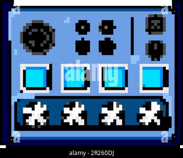 electronic audio mixer game pixel art vector illustration Stock Vector