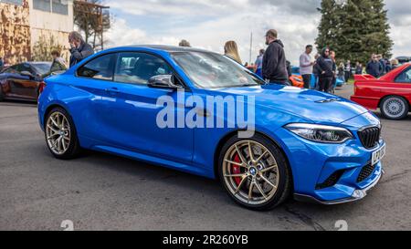 2021 BMW M2 CS, on display at the April Scramble held at the Bicester Heritage centre on the 23 April 2023. Stock Photo