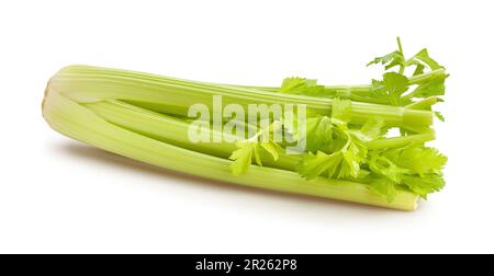 celery stalk path isolated on white Stock Photo