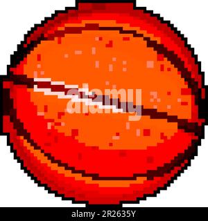 basketball ball sport game pixel art vector illustration Stock Vector