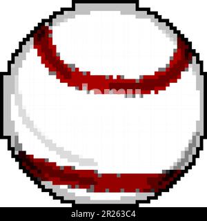 baseball ball sport game pixel art vector illustration Stock Vector