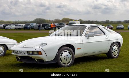 1980 Porsche 928 S, on display at the April Scramble held at the Bicester Heritage centre on the 23 April 2023. Stock Photo
